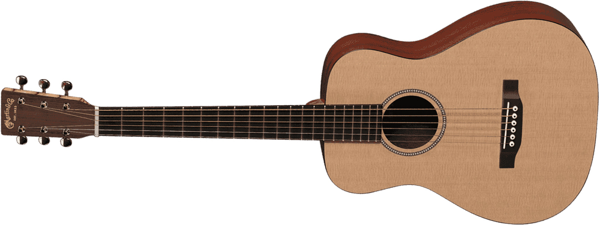 Martin Lxme Little Martin 0-14 Lh Gaucher Hpl Epicea Acajou Ric +housse - Natural Satin - Western-Reisegitarre - Main picture