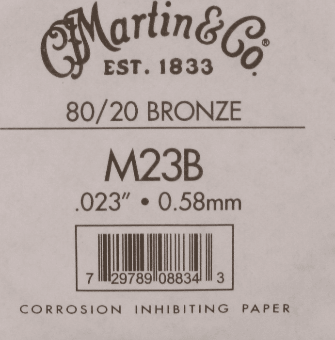 Martin M23b 80/20 Bronze Single String 023 Sol - Westerngitarre Saiten - Main picture