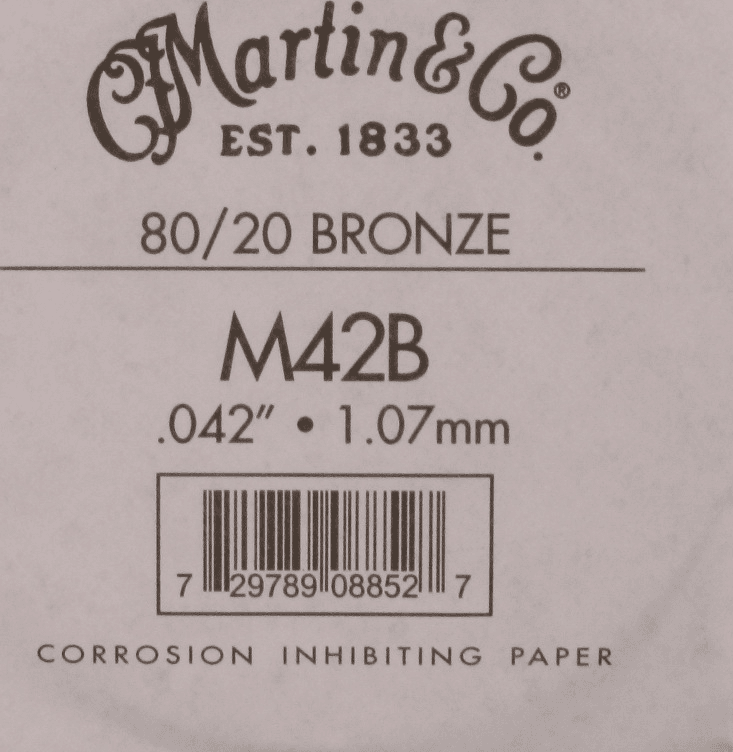 Martin M42b 80/20 Bronze Single String 042 La - Westerngitarre Saiten - Main picture