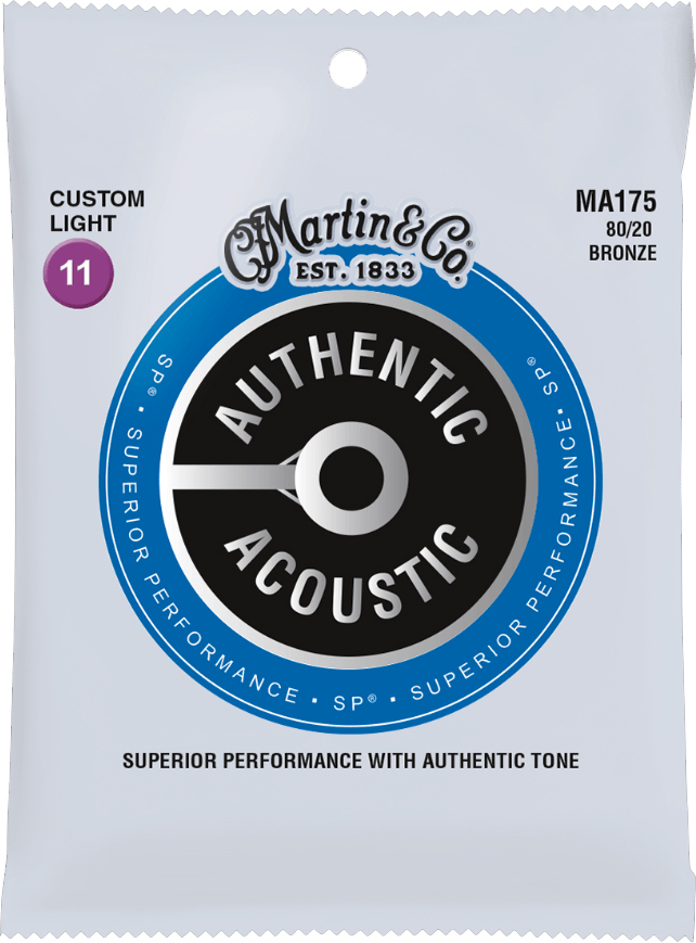 Martin Ma175 Authentic Sp 80/20 Bronze Acoustic Guitar 6c 11-52 - Westerngitarre Saiten - Main picture