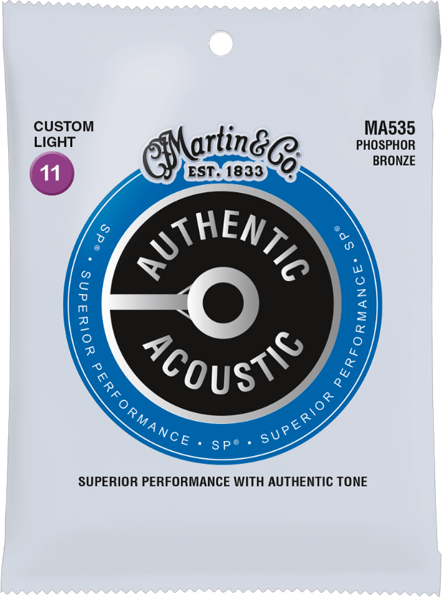 Martin Ma535 Authentic Sp 92/8 Phosphor Bronze Acoustic Guitar 6c 11-52 - Westerngitarre Saiten - Main picture