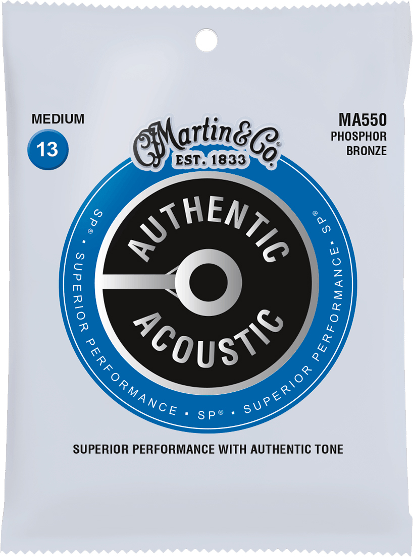 Martin Ma550 Authentic Sp 92/8 Phosphor Bronze Acoustic Guitar 6c 13-56 - Westerngitarre Saiten - Main picture