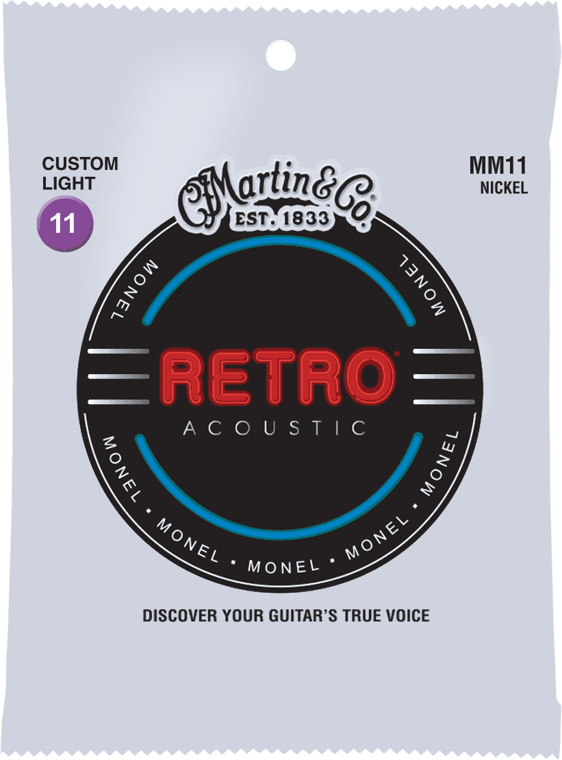 Martin Mm11 Retro Monel Acoustic Guitar 6c 11-52 - Westerngitarre Saiten - Main picture