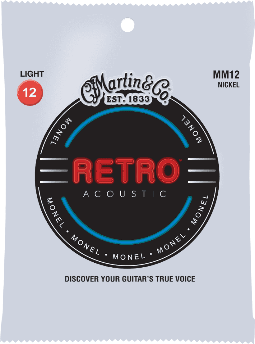 Martin Mm12 Retro Monel Acoustic Guitar 6c 12-54 - Westerngitarre Saiten - Main picture