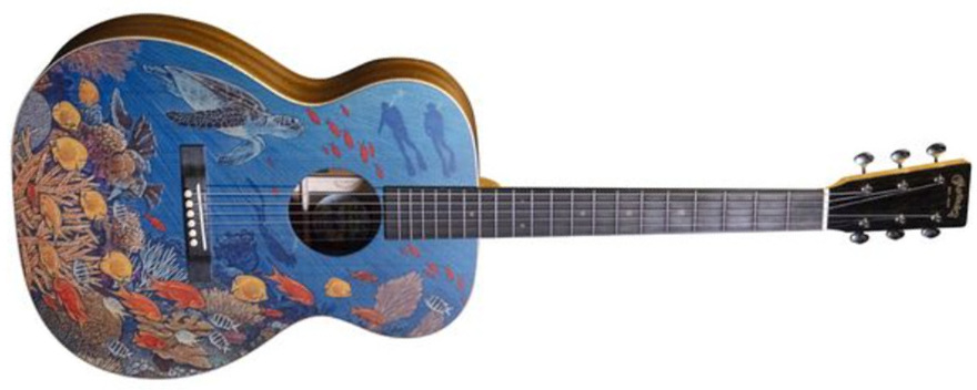 Martin Om Biosphere Orchestra Epicea Sapele Eb #2860969 - Robert Goetzl Ocean Artwork Satin - Folk-Gitarre - Main picture