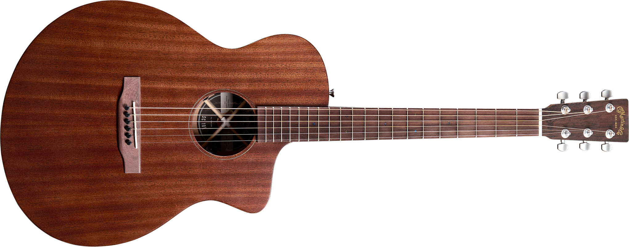 Martin Sc10e Modern Sapele Road S Om Tout Sapele Eb - Dark Mahogany - Folk-Gitarre - Main picture
