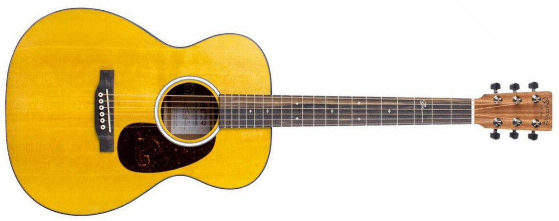 Martin Shawn Mendes 000jr-10e Signature Epicea Sapele Eb - Natural Satin - Western-Reisegitarre - Main picture