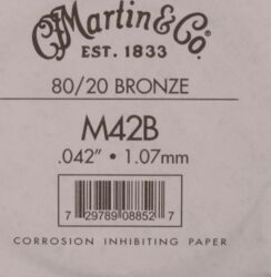 Westerngitarre saiten Martin M42B 80/20 Bronze String 042 - Saite je stück