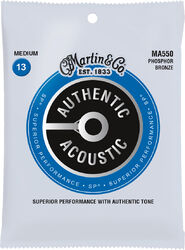 Westerngitarre saiten Martin MA550 Acoustic Guitar 6-String Set Authentic SP 92/8 Phosphor Bronze 13-56 - Saitensätze 