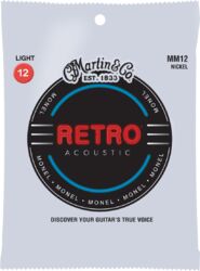 Westerngitarre saiten Martin MM12 Acoustic Guitar 6-String Set Retro Monel 12-54 - Saitensätze 