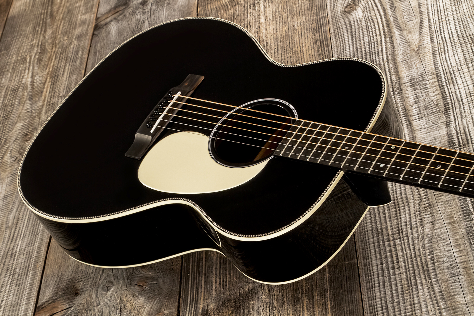 Martin Custom Shop Cs-000-3764624 Shsc Epicea Europeen / Acajou Sinker Eb #2720463 - Black Gloss - Folk-Gitarre - Variation 2