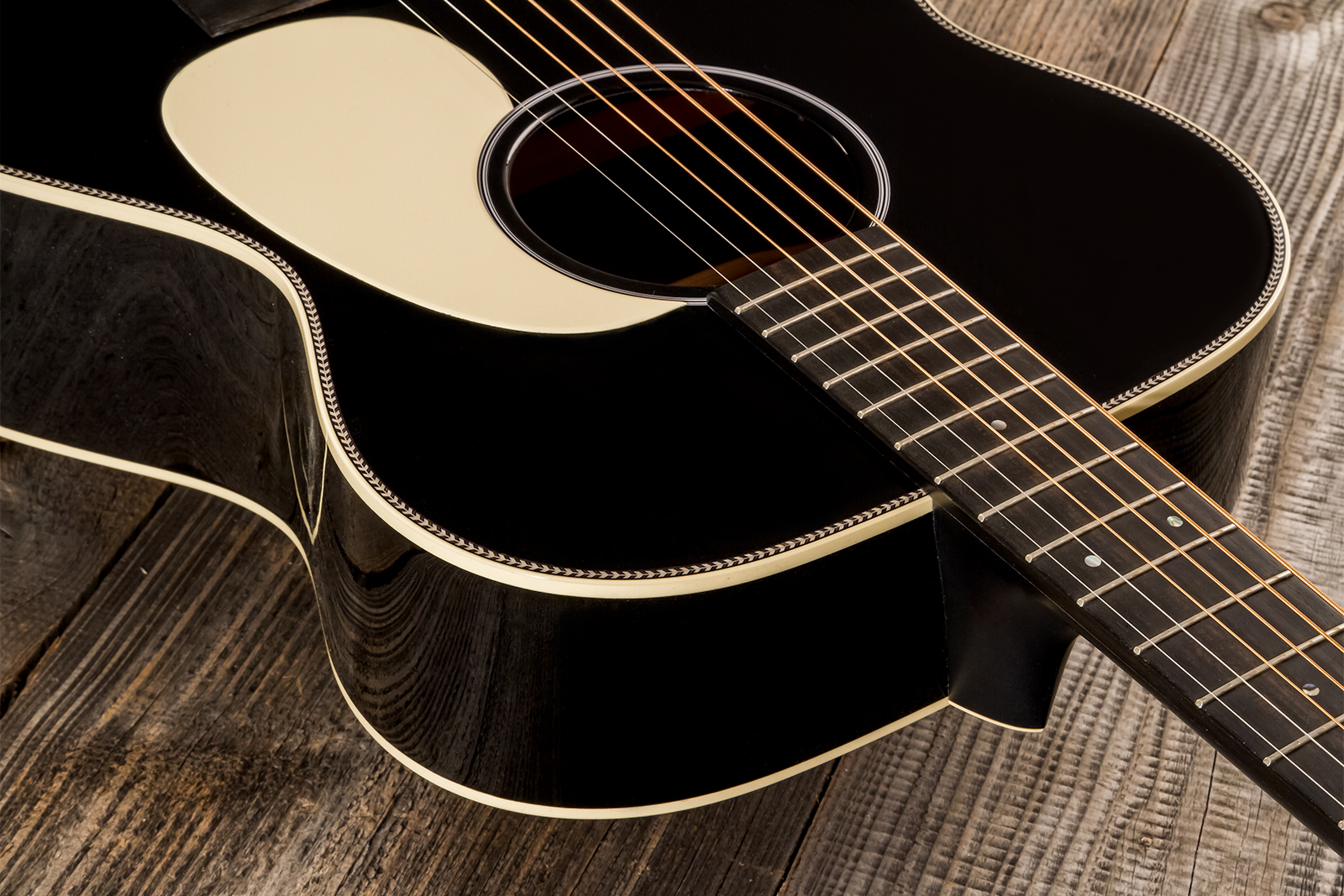 Martin Custom Shop Cs-000-3764624 Shsc Epicea Europeen / Acajou Sinker Eb #2720463 - Black Gloss - Folk-Gitarre - Variation 4