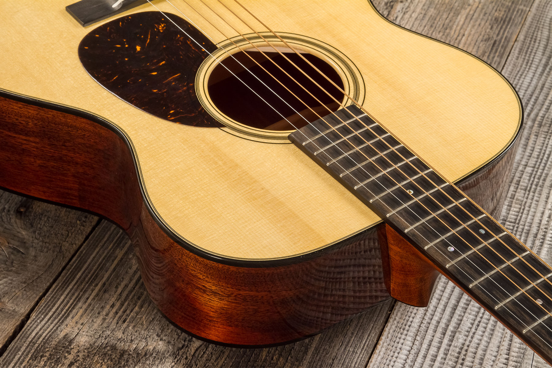 Martin Custom Shop Cs-om-c23035507 Orchestra Epicea Acajou Eb #2816489 - Natural Aging Toner - Folk-Gitarre - Variation 4