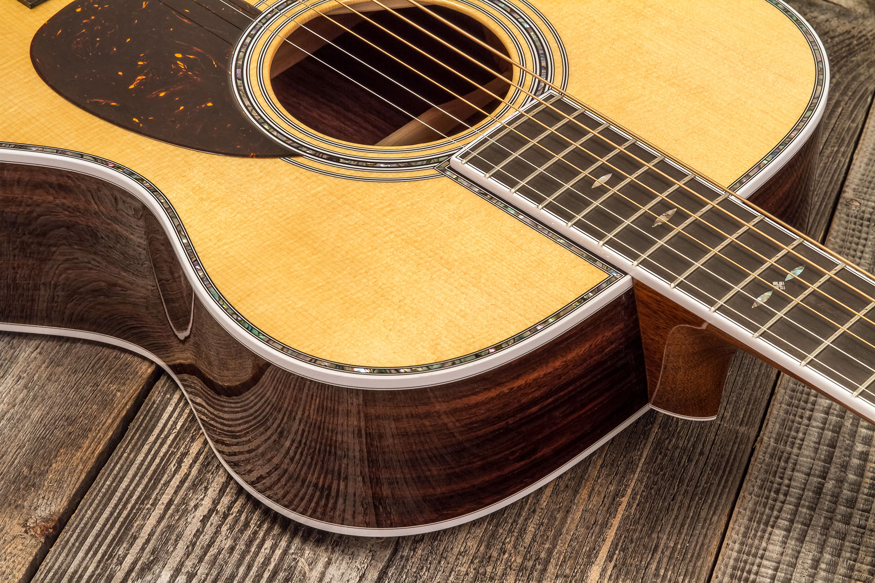 Martin Custom Shop Cs-om-c23036409 Orchestra Epicea Palissandre Eb #2814867 - Natural Aging Toner - Folk-Gitarre - Variation 4