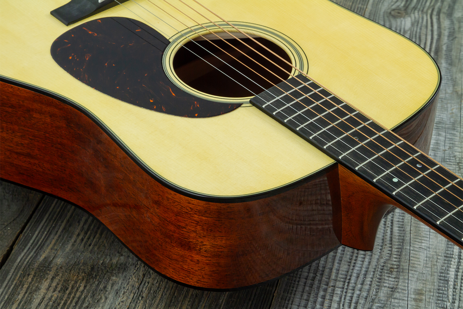 Martin Custom Shop D18 Dreadnought Epicea Adirondack / Acajou Eb - Natural Aging Toner - Folk-Gitarre - Variation 9