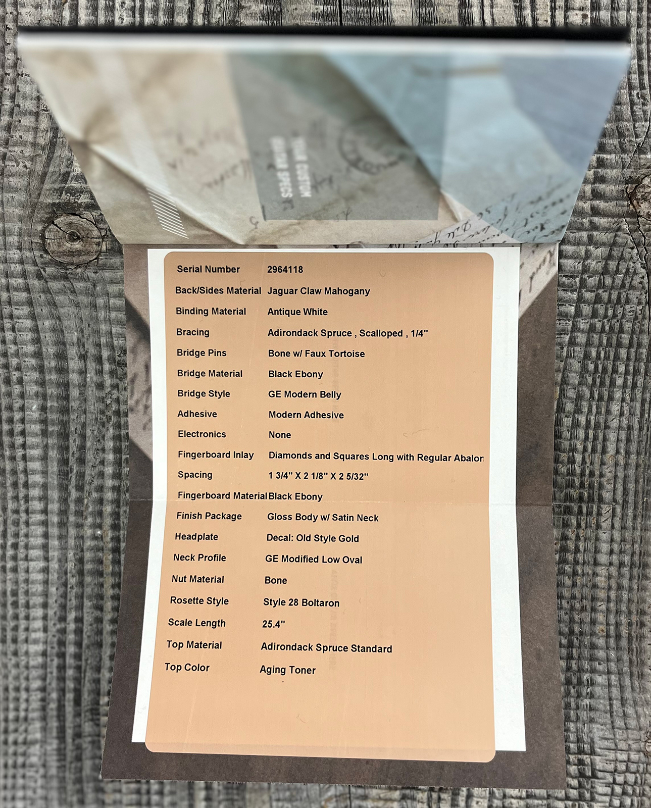 Martin Custom Shop Om Epicea Adirondack / Acajou Eb #2964118 - Natural Aging Toner - Folk-Gitarre - Variation 11