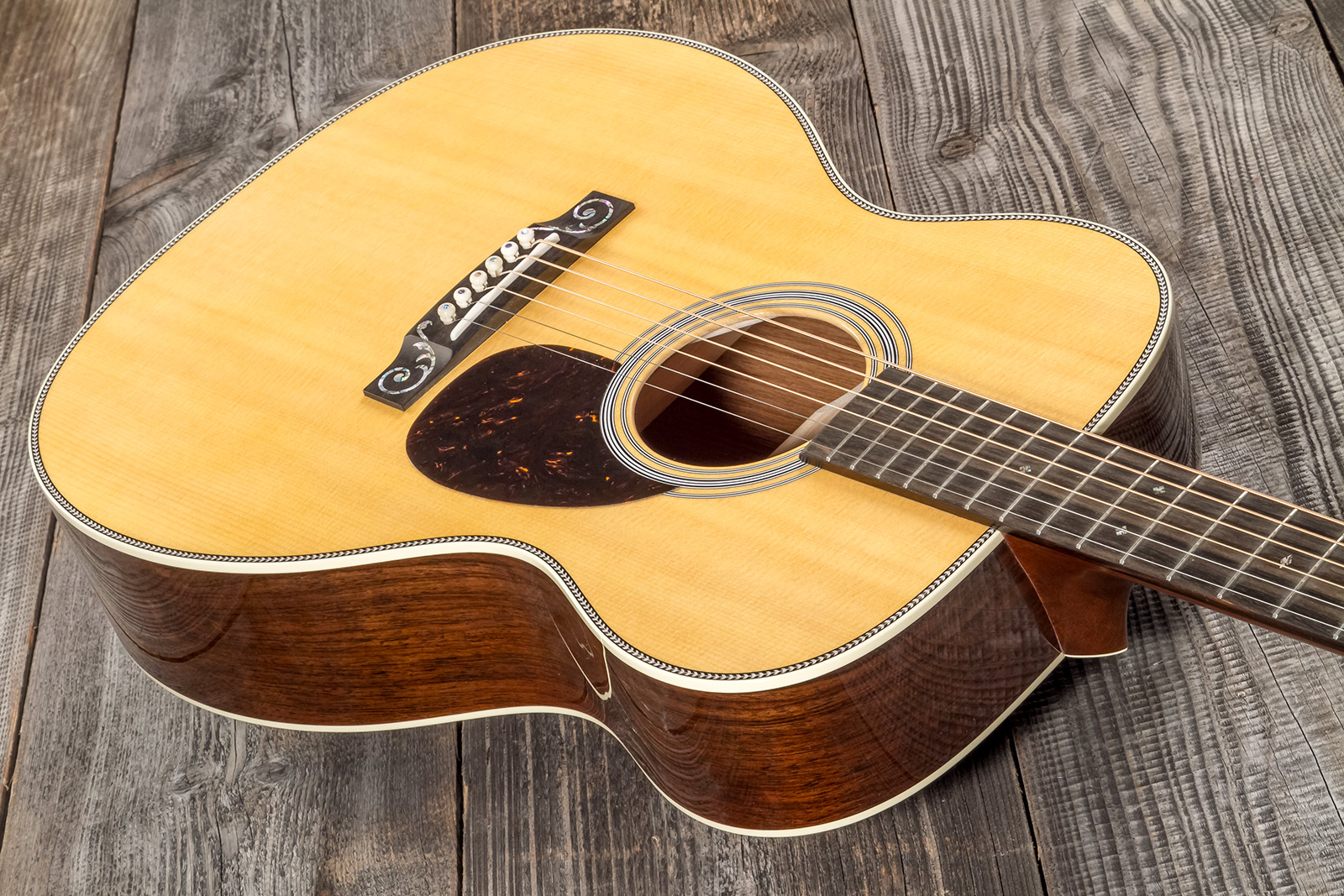 Martin Custom Shop Om Epicea Palissandre Guatemala Eb #2736829 - Natural Aged Toner - Westerngitarre & electro - Variation 2