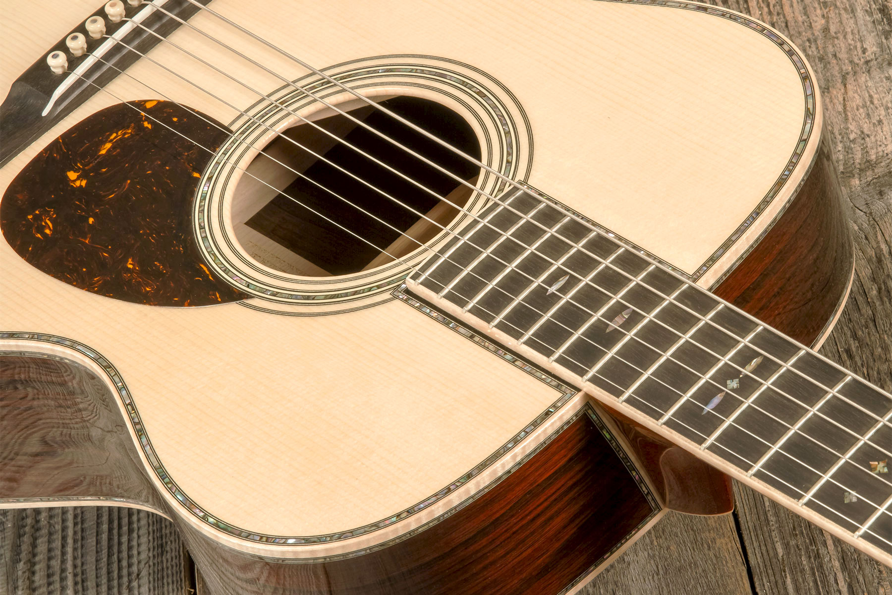 Martin Custom Shop Om45 Epicea Adirondack Palissandre Rio Eb #2814835 - Natural - Folk-Gitarre - Variation 4