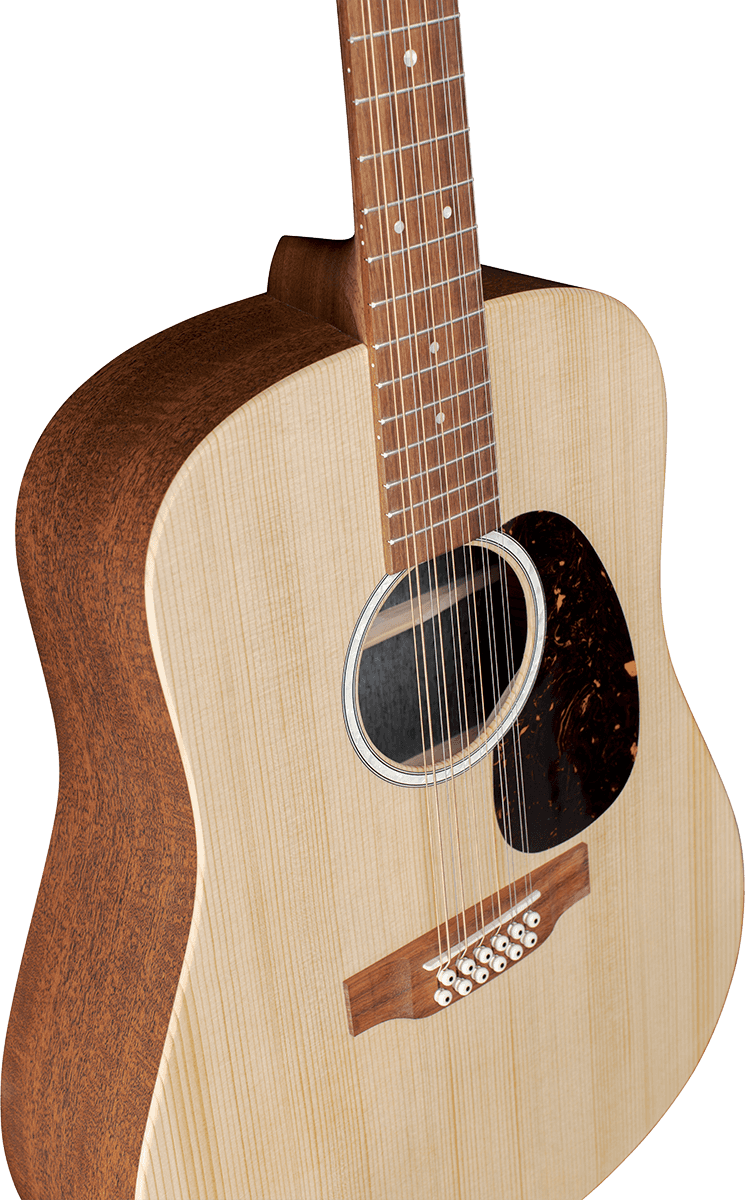 Martin D-x2e 12-string Dreadnought 12c Epicea Acajou Hpl - Natural Satin - Elektroakustische Gitarre - Variation 4