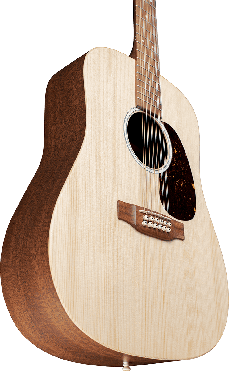 Martin D-x2e 12-string Dreadnought 12c Epicea Acajou Hpl - Natural Satin - Elektroakustische Gitarre - Variation 5