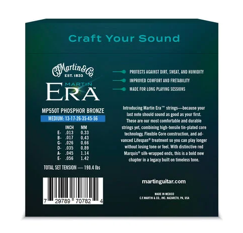 Martin Era Jason Isbell Phosphor Bronze Treated Medium - Westerngitarre Saiten - Variation 1