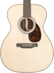 Folk-gitarre Martin Custom Shop CS-OM-C22025678 Engelmann/Cocobolo #2736832 - Natural clear