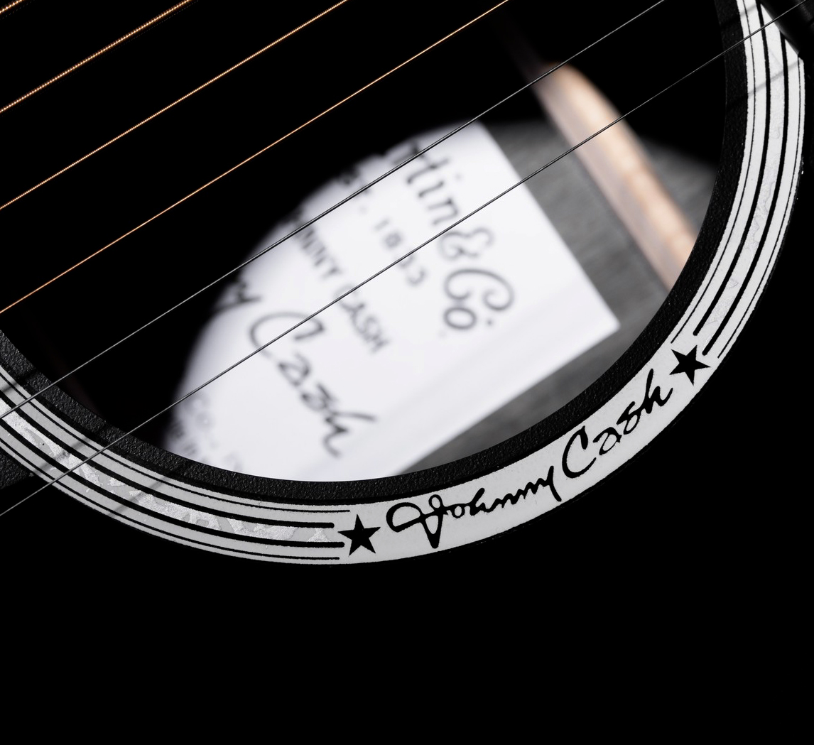 Martin Johnny Cash Dx Lh Gaucher Signature Dreadnought Hpl Ric - Black - Folk-Gitarre - Variation 3