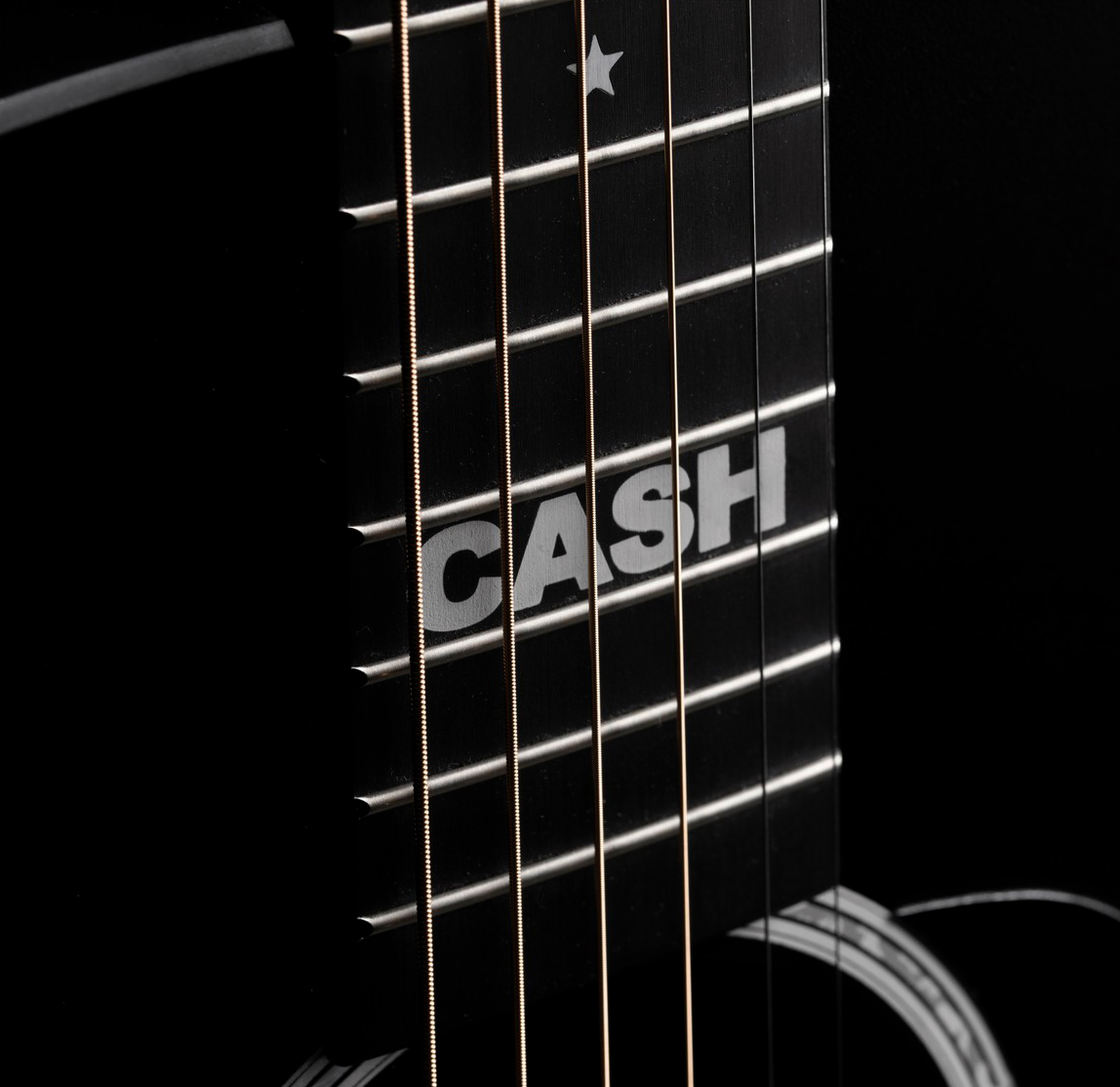 Martin Johnny Cash Dx Lh Gaucher Signature Dreadnought Hpl Ric - Black - Folk-Gitarre - Variation 4