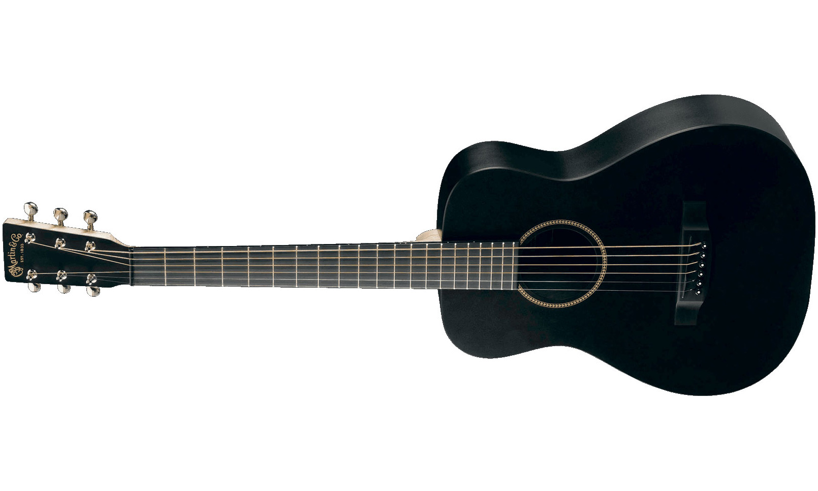 Martin Lx Little Martin Gaucher - Black Satin - Westerngitarre & electro - Variation 1