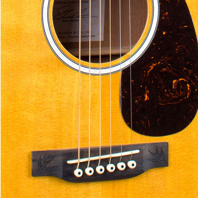 Martin Shawn Mendes 000jr-10e Signature Epicea Sapele Eb - Natural Satin - Western-Reisegitarre - Variation 3