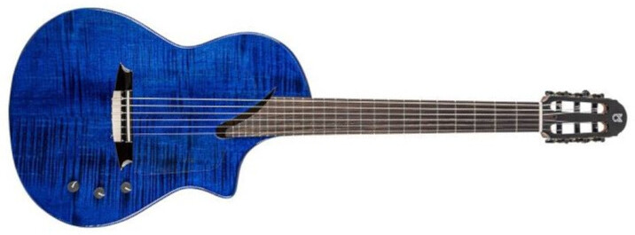 Martinez Hispania Electro Erable Acajou + Housse - Transblue Burst - Konzertgitarren 4/4 - Main picture