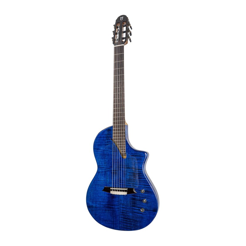 Martinez Hispania Electro Erable Acajou + Housse - Transblue Burst - Konzertgitarren 4/4 - Variation 1