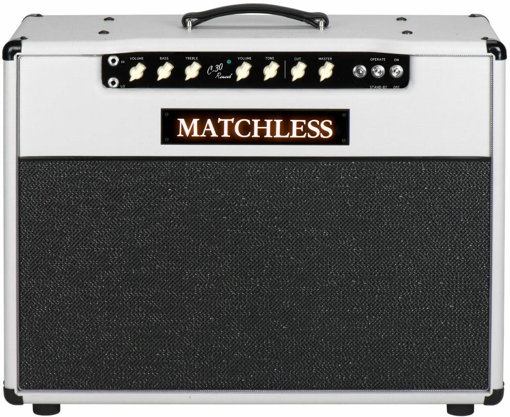 Matchless Dc-30 Reverb 30w 2x12 Gray/white/silver - Combo für E-Gitarre - Main picture