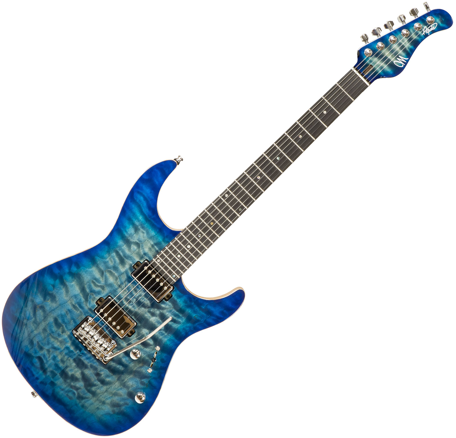 Mayones Guitars Aquila Elite S 6c 2h Trem Eb #aq2210241 - Lagoon Burst - E-Gitarre in Str-Form - Main picture