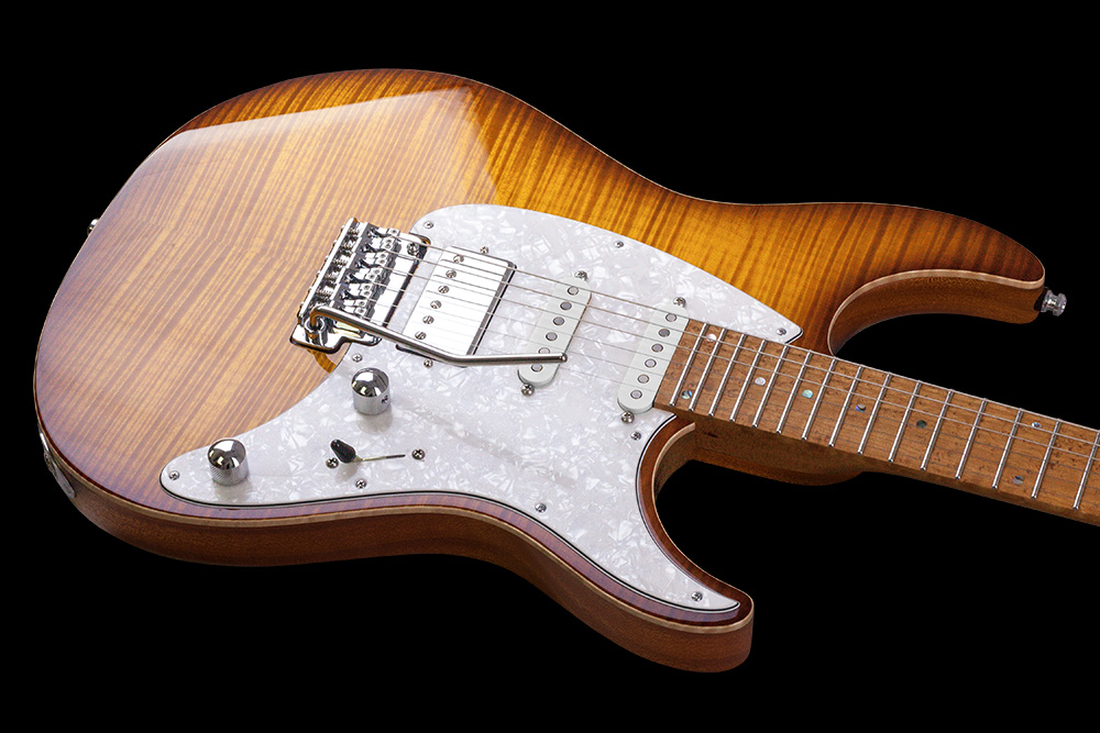 Mayones Guitars Aquila Fm 6 Hss Trem Mn - 2-tone Sunburst - E-Gitarre in Str-Form - Variation 2