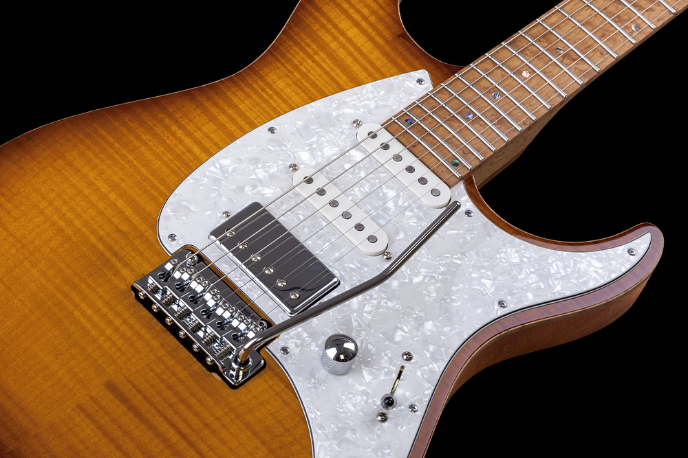 Mayones Guitars Aquila Fm 6 Hss Trem Mn - 2-tone Sunburst - E-Gitarre in Str-Form - Variation 3