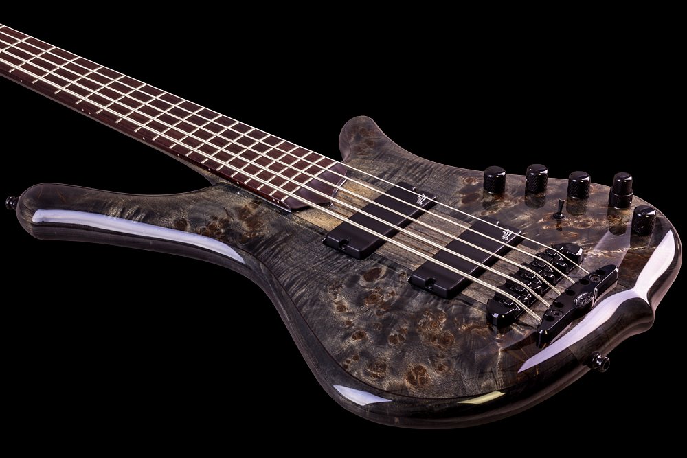 Mayones Guitars Comodous 5 Ash Eye Poplar Aguilar Pf - Liquid Black - Solidbody E-bass - Variation 3