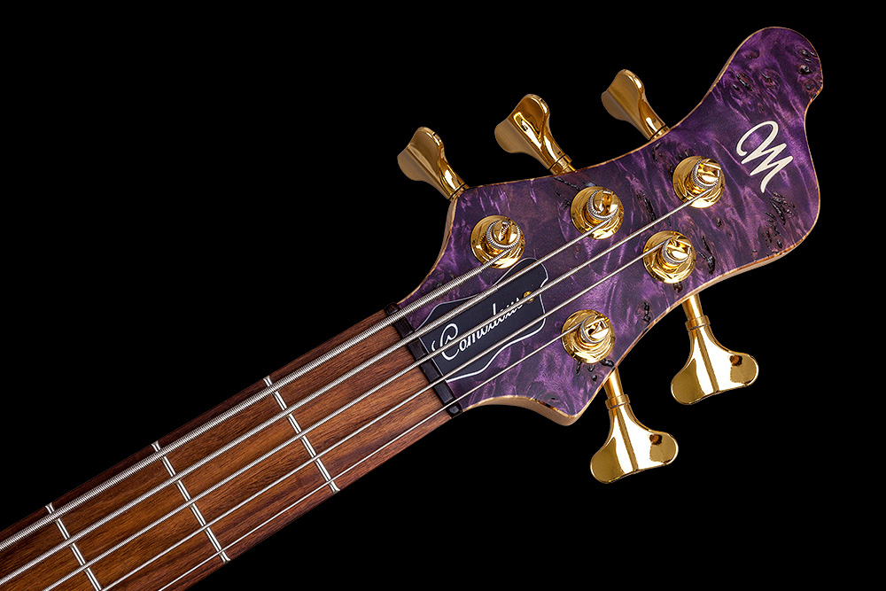 Mayones Guitars Comodous Inspiration Mohini Dey 5c Active Pf - Dirty Purple Raw - Solidbody E-bass - Variation 4