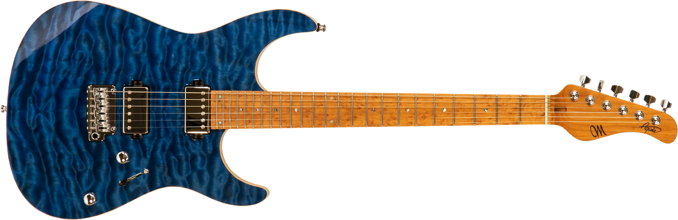 Mayones Guitars Aquila Elite S 6 40th Anniversary 2h Trem Mn #aq2204194 - Trans Blue Gloss - E-Gitarre in Str-Form - Main picture