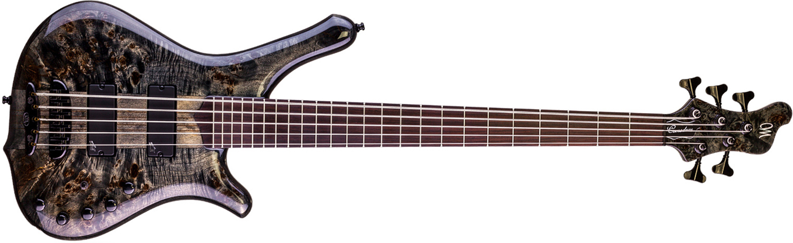 Mayones Guitars Comodous 5 Ash Eye Poplar Aguilar Pf - Liquid Black - Solidbody E-bass - Main picture