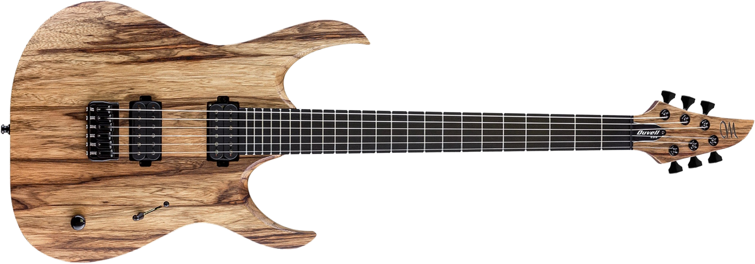 Mayones guitars Duvell BL 6 - natural korina E-gitarre aus metall
