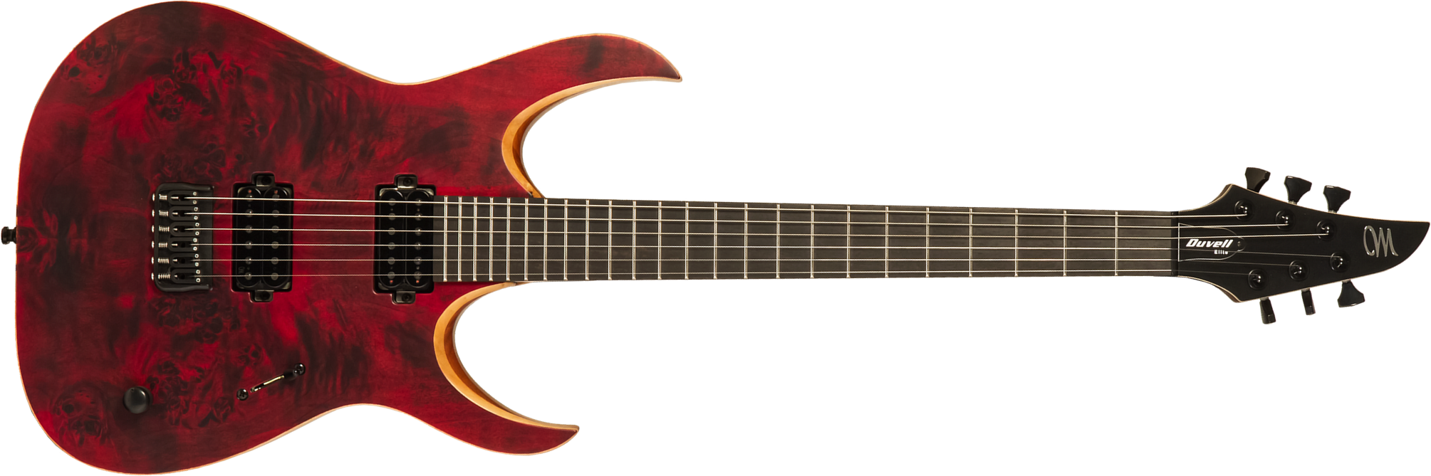 Mayones Guitars Duvell Elite 6 2h Bare Knuckle Ht Eb #df2301294 - Trans Dirty Red Satine - E-Gitarre aus Metall - Main picture