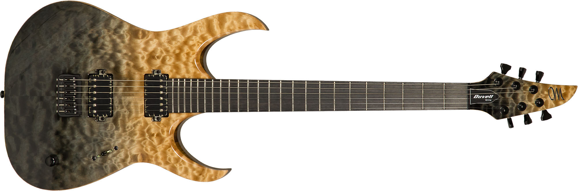 Mayones Guitars Duvell Elite 6 2h Seymour Duncan Ht Eb #df2106528 - Natural & Graphite - E-Gitarre aus Metall - Main picture