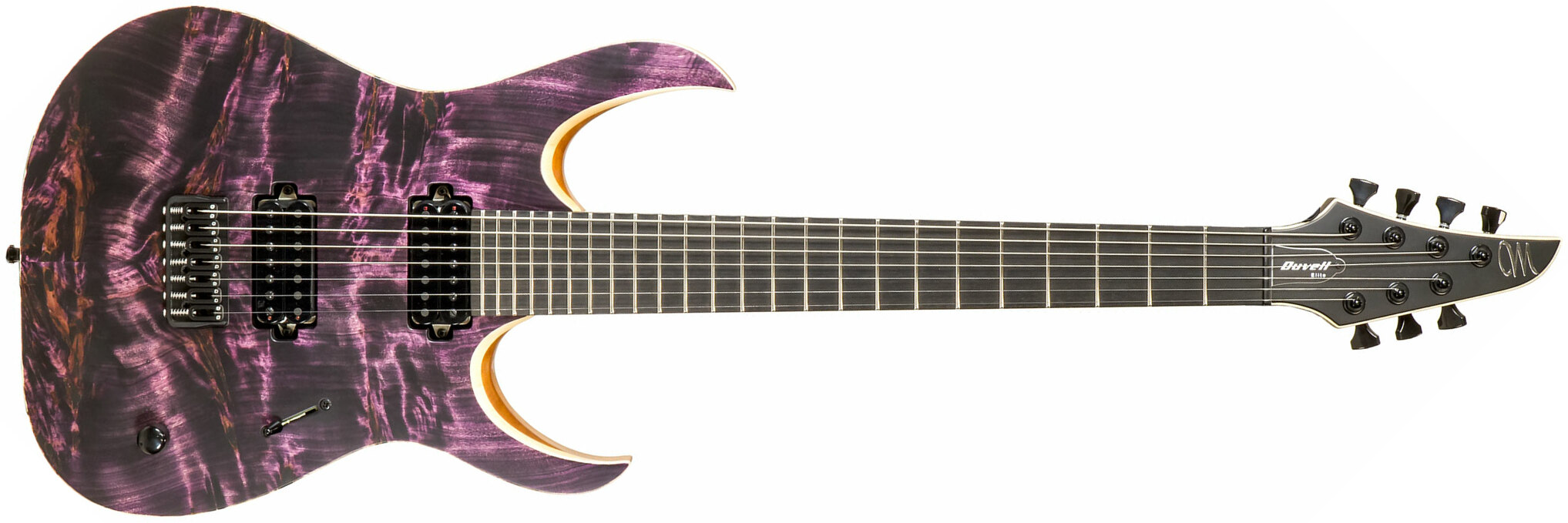 Mayones Guitars Duvell Elite 7c 2h Seymour Duncan Ht Eb #df2009194 - Dirty Purple - 7-saitige E-Gitarre - Main picture
