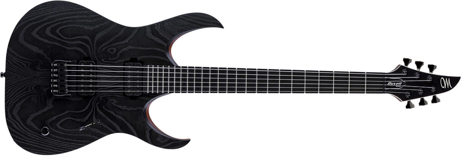 Mayones Guitars Duvell Elite Gothic 6 Hh Seymour Duncan Ht Eb - Gothic Black - E-Gitarre aus Metall - Main picture