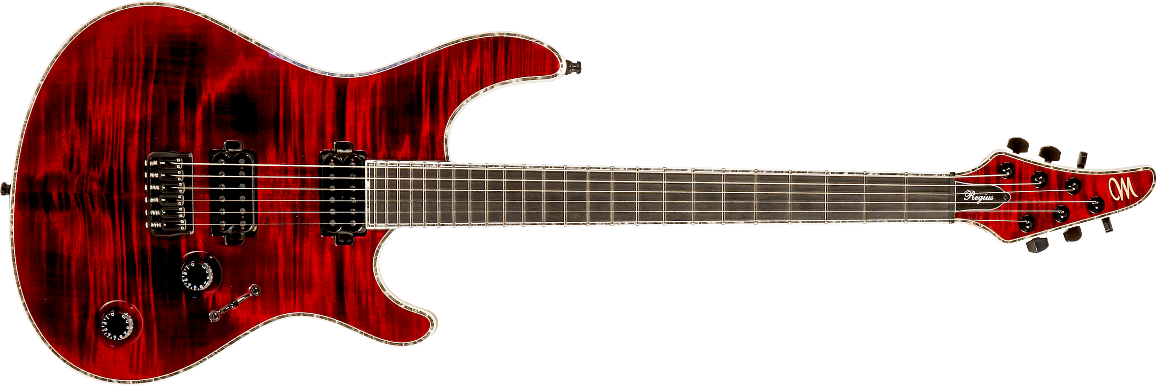 Mayones Guitars Regius 6 Ash 2h Tko Ht Eb #rf2203440 - Dirty Red Burst - E-Gitarre in Str-Form - Main picture