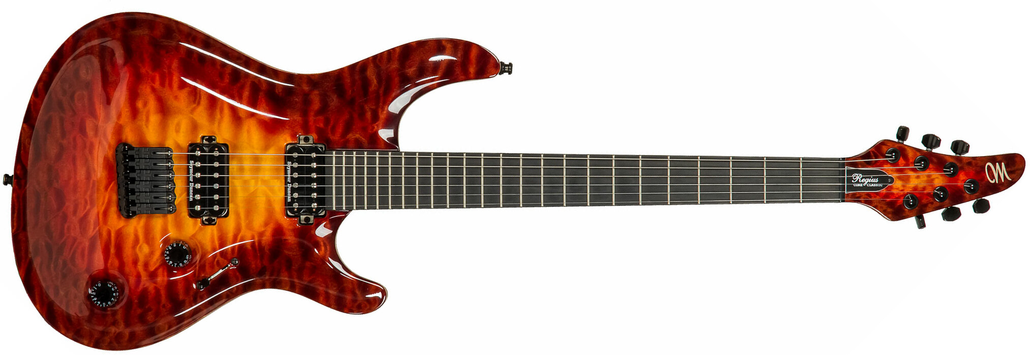 Mayones Guitars Regius Core Classic 6 Mahogany Hh Seymour Duncan Ht Eb - 3-tone Sunburst - Double Cut E-Gitarre - Main picture