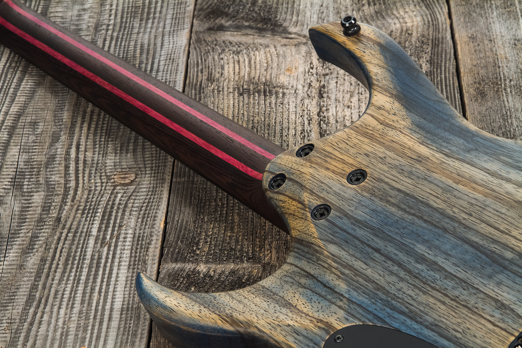 Mayones Guitars Duvell Bl 6 2h Seymour Duncan Ht Eb #2210151 - Antique Blue - E-Gitarre in Str-Form - Variation 6