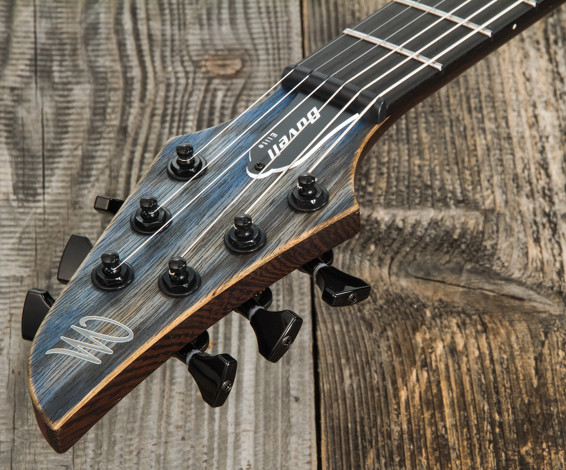 Mayones Guitars Duvell Bl 6 2h Seymour Duncan Ht Eb #2210151 - Antique Blue - E-Gitarre in Str-Form - Variation 7
