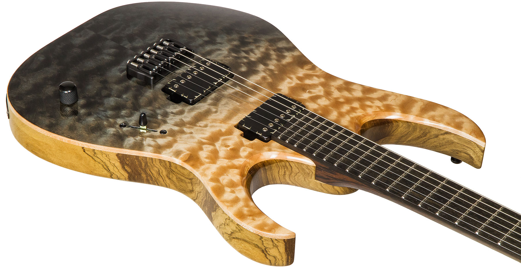 Mayones Guitars Duvell Elite 6 2h Seymour Duncan Ht Eb #df2106528 - Natural & Graphite - E-Gitarre aus Metall - Variation 2